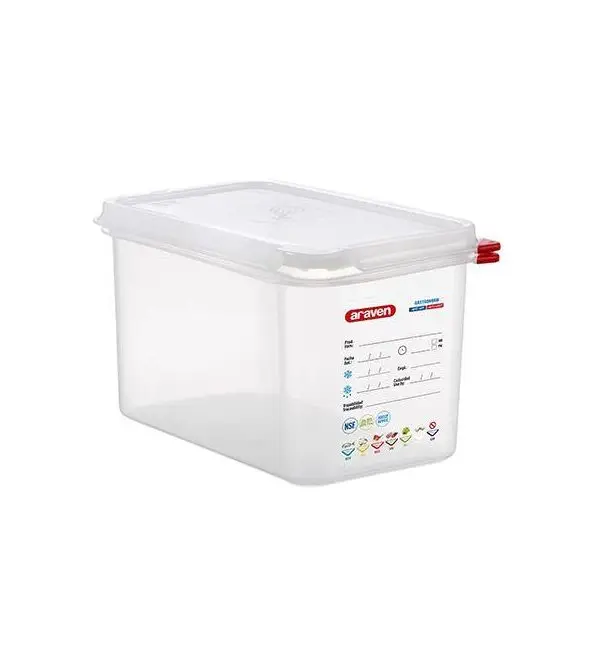 Araven Doos + deksel + colorclip hermetisch GN1/4 H150mm 4,3L Shop Nu