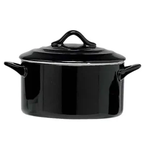 C&T Black Ovenschaal met deksel Ø12,5xH7cm Fabrieksprijs