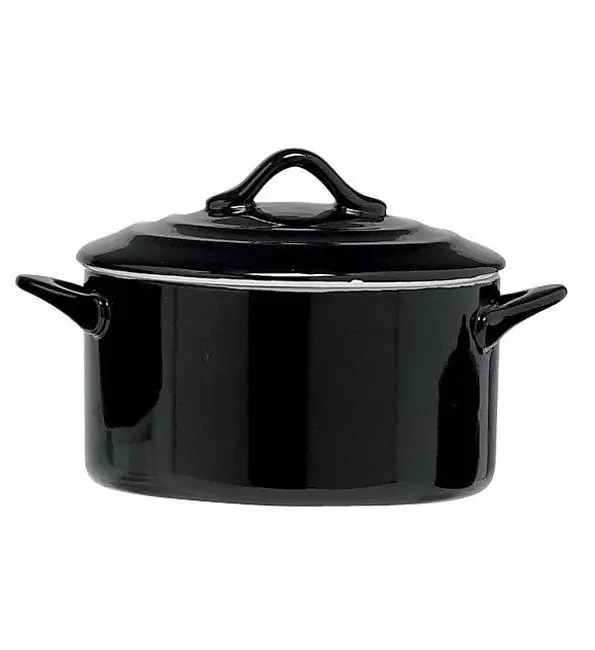 C&T Black Ovenschaal met deksel Ø12,5xH7cm Fabrieksprijs