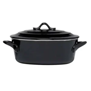 C&T Black Ovenschaal ovaal met deksel 16,5x13xH6,5cm Lage Kosten