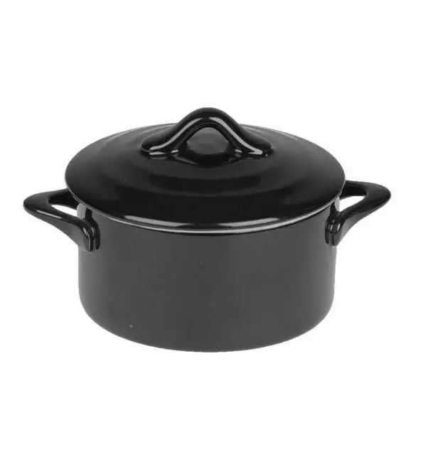 C&T Ovenschaal rond zwart 200ml 10x5cm Veilige Betaling