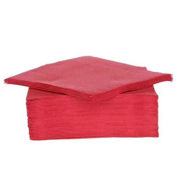 C&T Prof Servetten Textiel-Touch rood 38x38cm | 40 stuks Hoge Kwaliteit