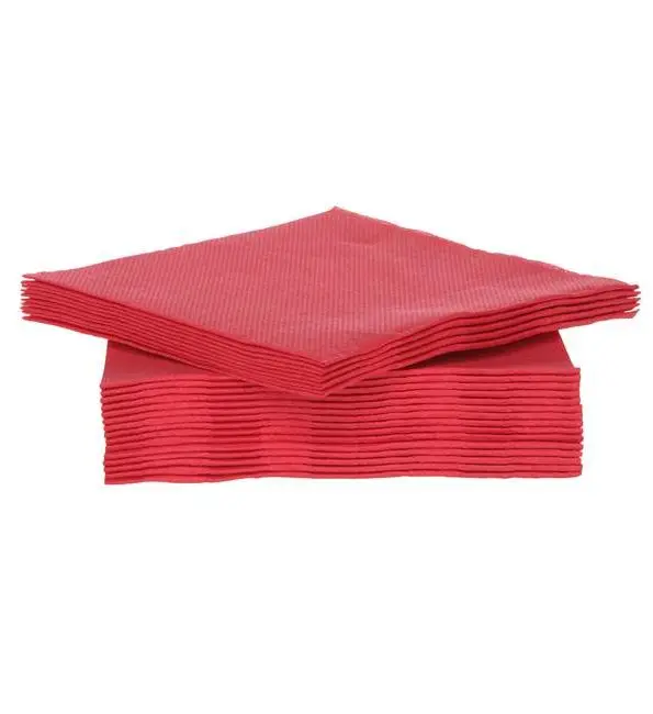 Lage Kosten C&T Prof Servetten Textiel-Touch rood 25x25cm | 40 stuks