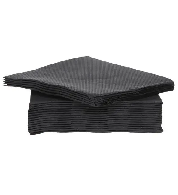 C&T Prof Servetten Textiel-Touch zwart 25x25cm | 40 stuks Exclusieve Aanbieding