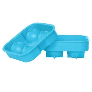 Shop Nu C&T Ijsblokjesmaker ballen 4x silicone blauw Ø4,5cm