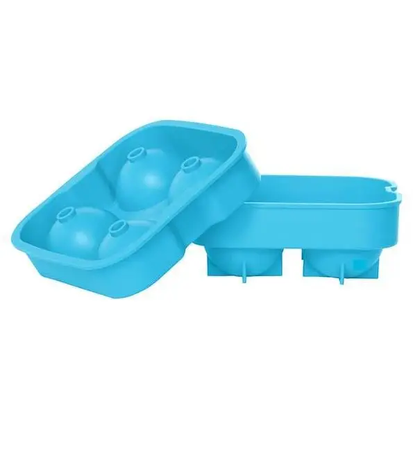 Shop Nu C&T Ijsblokjesmaker ballen 4x silicone blauw Ø4,5cm