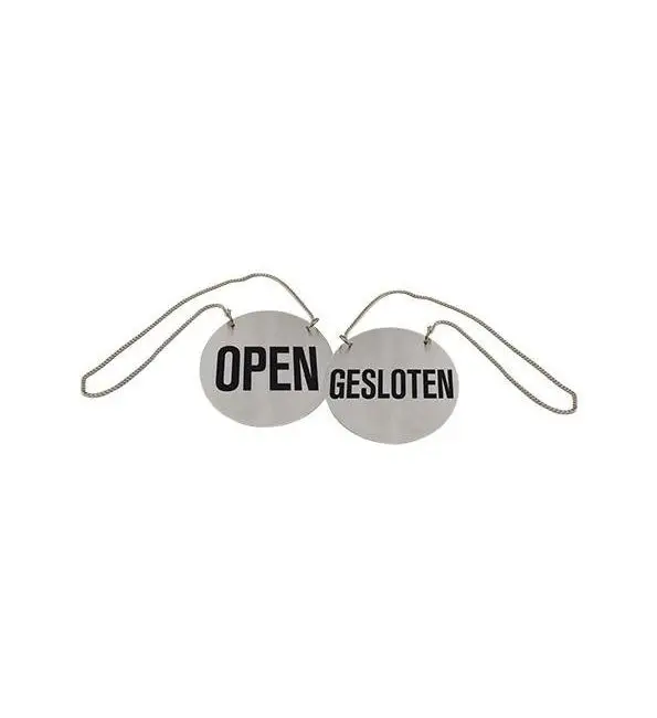 Nieuw Bordje rond open/gesloten