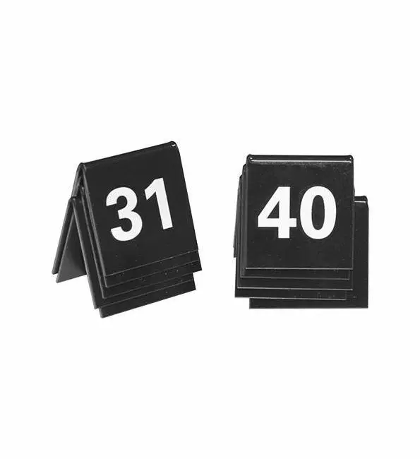 Tafelnummers zwart set 31-40 Beperkte Voorraad