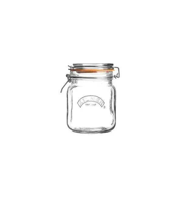 Kilner Vierkante bokaal beugelssluiting 1L Aanbieding