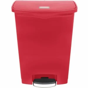 Rubbermaid Vuilnisbak Slim Jim rood 90L Direct Verzonden