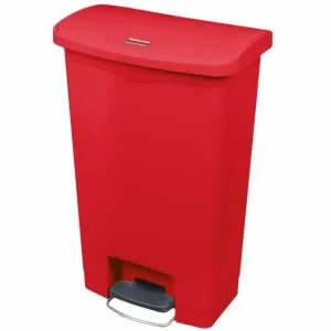 Betrouwbaar Rubbermaid Vuilnisbak Slim Jim rood 50L