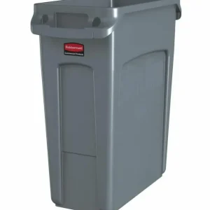 Lage Prijs Rubbermaid Afvalbak Slim Jim grijs 60L