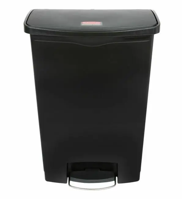 Rubbermaid Vuilnisbak Slim Jim Step-On zwart 90L Direct Verzonden