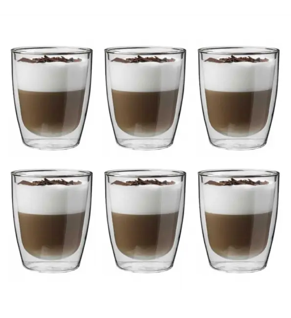 Flitsaanbieding Papillon Dubbelwandig cappuccino glas 300ml | 6 stuks