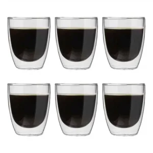 Rechtstreeks Van De Fabrikant Papillon Dubbelwandig espresso glas 80ml | 6 stuks