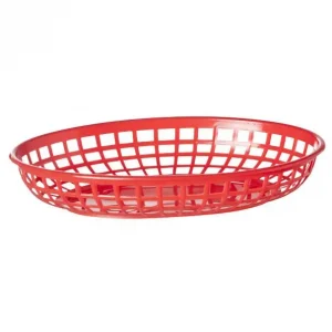 Aanbieding C&T Hamburgermandje rood 23x14xH4cm | 6 stuks