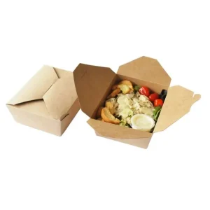 Op = Op Belix Take Away Biobox 1900ml Kraft 21,5x15,5x6,5 | 25 stuks