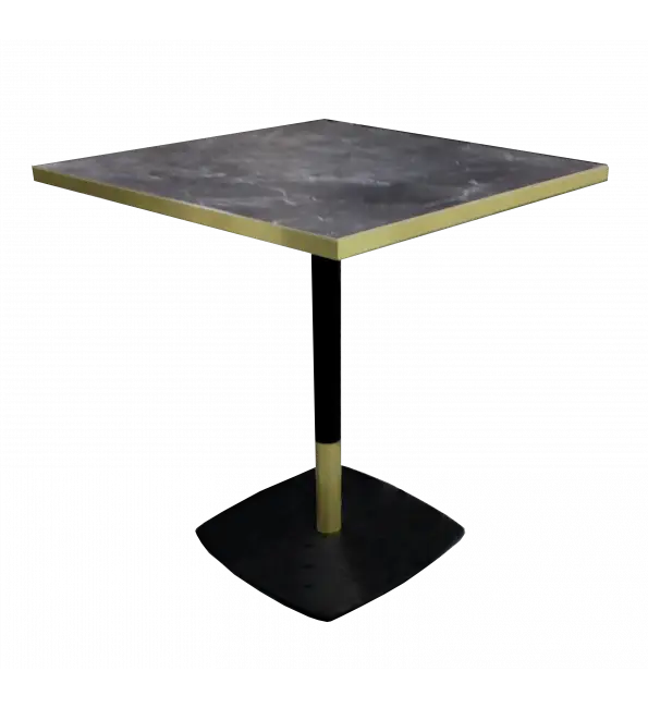 XSeat Tafelblad HPL Line Grey Marble + Gold Edge 68x68cm Lage Kosten