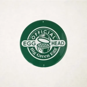 Big Green Egg Rond Tekstbord Official Egghead groen Nieuw