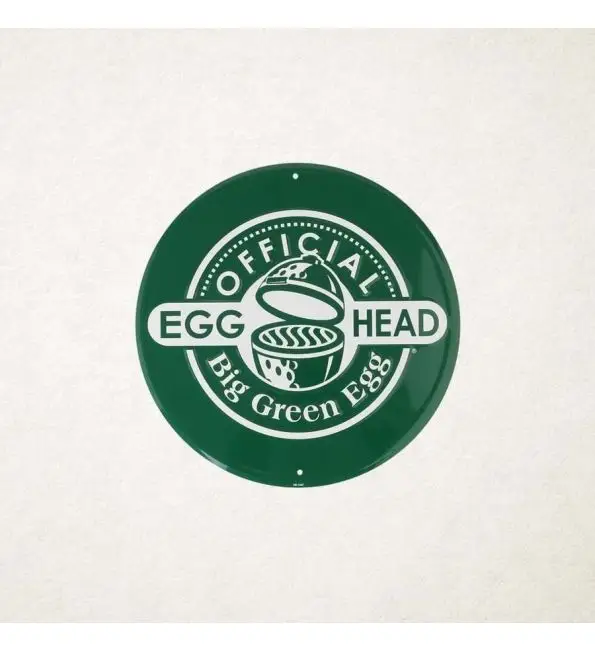 Big Green Egg Rond Tekstbord Official Egghead groen Nieuw