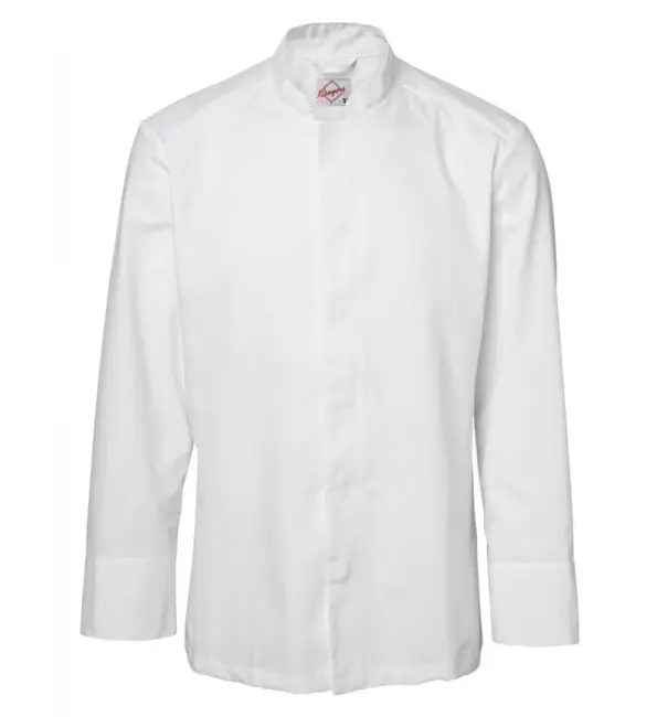 Korting Segers Koksjas Heren lange mouwen wit - maat C50/XL