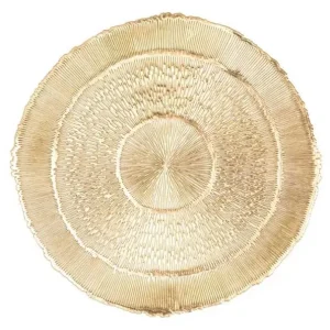 Rechtstreeks Van De Fabrikant Ziczac Placemat Capelinni gold Ø38cm