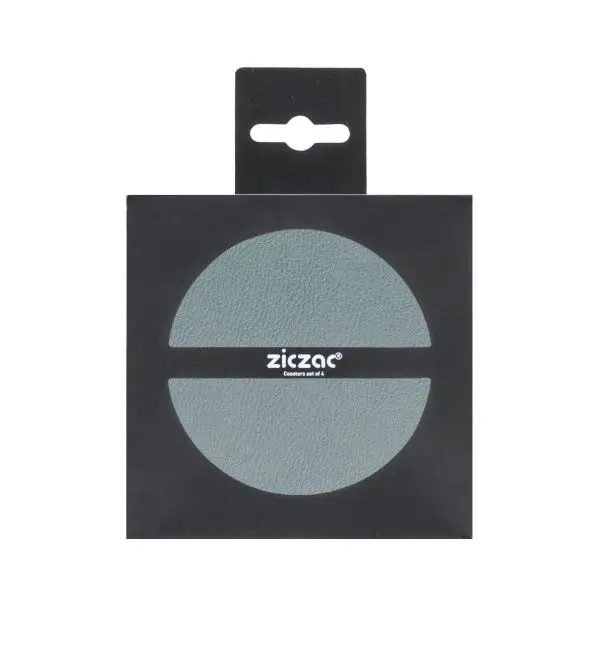 Laatste Versie Ziczac Glasonderzetters Bluestone 10cm | 4 stuks