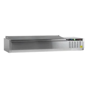 Finale Uitverkoop Tefcold GVC33-150S/S Koelvitrine GN1/4 inox deksel