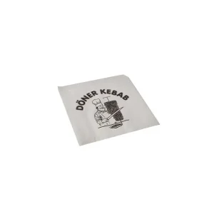 Döner Kebab zakjes vetwerend wit 16x16cm | 1000 stuks Seizoensaanbieding
