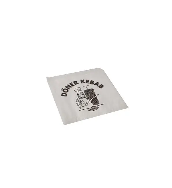 Döner Kebab zakjes vetwerend wit 16x16cm | 1000 stuks Seizoensaanbieding