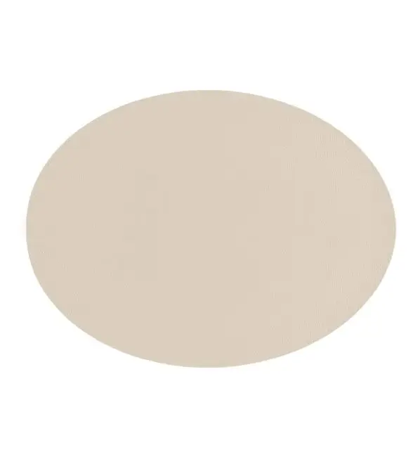 Ziczac Placemat Trudo ovaal kunstleer crème 33x45cm Premium