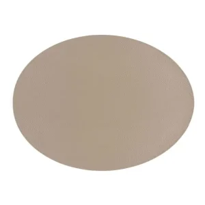 Exclusieve Aanbieding Ziczac Placemat Trudo ovaal kunstleer zand 33x45cm