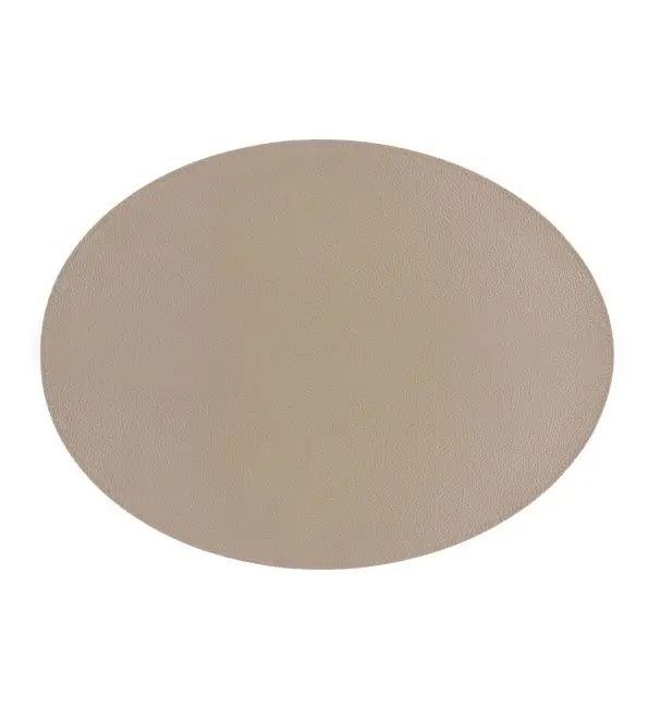 Exclusieve Aanbieding Ziczac Placemat Trudo ovaal kunstleer zand 33x45cm