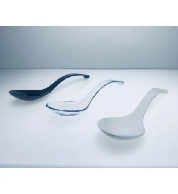 Laatste Kans Lepel met hoekje gebogen steel wit 25cm | 10 stuks
