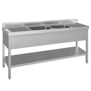 Shop Nu Spoeltafel 2100x600x900 2-bak DD 500x400x300