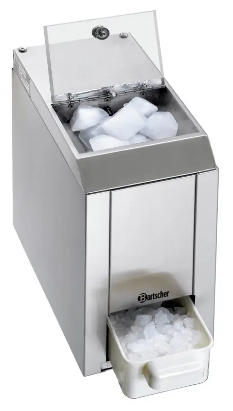 Bartscher IJscrusher | Roestvrij staal | Capaciteit 60 kg/u | 1,7 L Reservoir | 173x380x385mm Op = Op