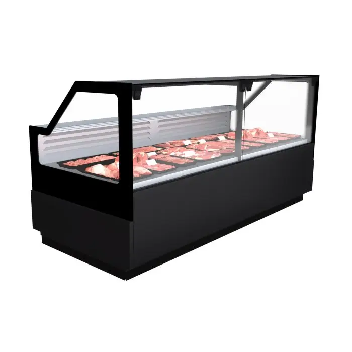 Gratis Retour Combisteel Vlees-/Viskoeltoonbank | RICK | -1°C/+7°C | Plaatkoeling | Kantelruit | 2570x1095x1250mm