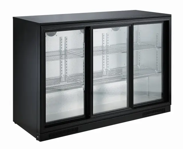 Merkproduct CombiSteel Barkoeler Zwart 298L | 3 schuifdeuren | Geforceerd | 1335x500x900mm