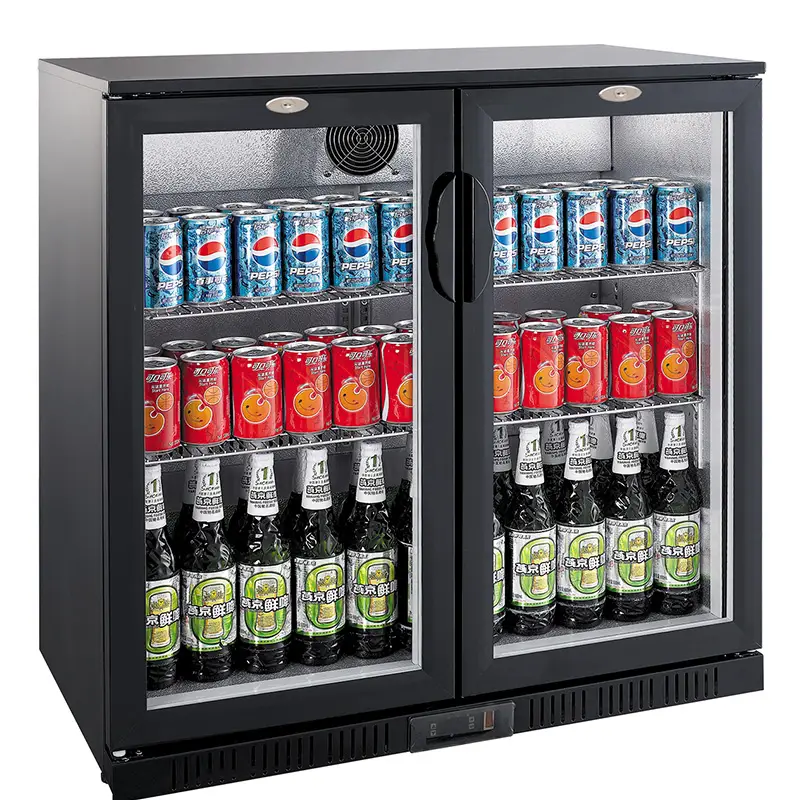 Lage Prijs CombiSteel Barkoelkast | 198L | Zwart | 0°C/+10°C | Statisch + Ventilator | 900x520x850mm