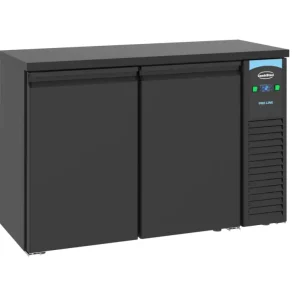 Premium CombiSteel Barkoelkast | 320L | Zwart | Geforceerd | Draaideuren | 1380x550x950mm