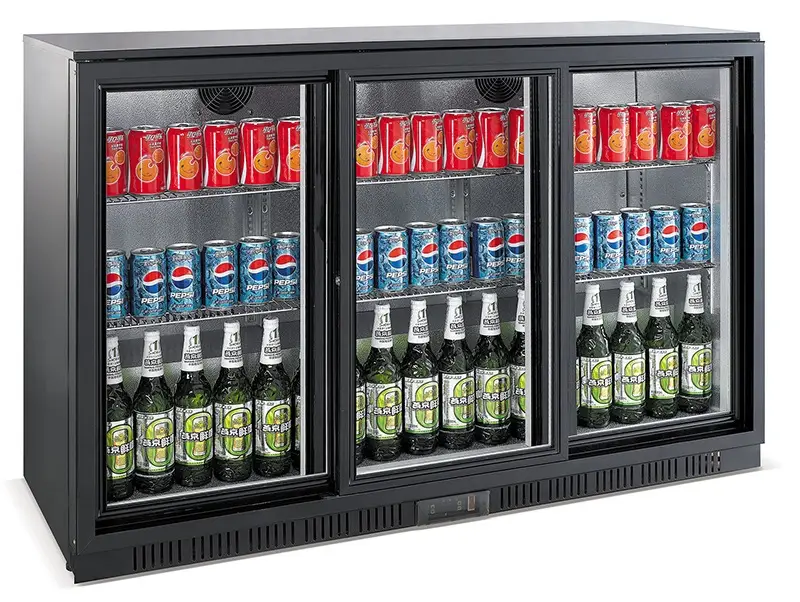 Weekendaanbieding CombiSteel Barkoelkast | 320L | Zwart | Schuifdeuren | Statisch + Ventilator | 1350x520x850mm