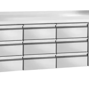 Bartscher Koelwerkbank | 420L | 9 Laden 1/1 GN | 0°C/+10°C | Geforceerd | Achter Rand | 1792x700x850/900mm Voordeelprijs