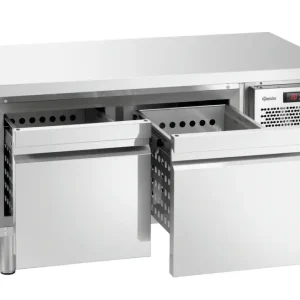 Bartscher Koelwerkbank | Laag Model | Energiezuinig | 180L | 2 Laden 1/1 GN | -2°C/+8°C | Geforceerd | 1200x660x640mm Tijdelijk Beschikbaar