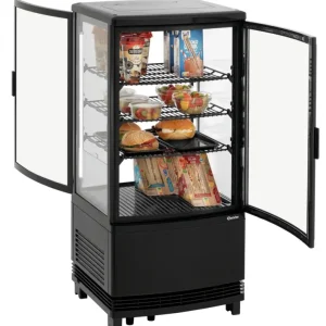 Bartscher Mini-koelvitrine | 4 Niveaus | 75L | Led | 425x425x915mm Tijdelijk Beschikbaar