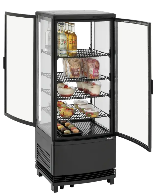 Flitsaanbieding Bartscher Mini-koelvitrine | 98L | 4 Niveaus | Led | 425x425x1090mm