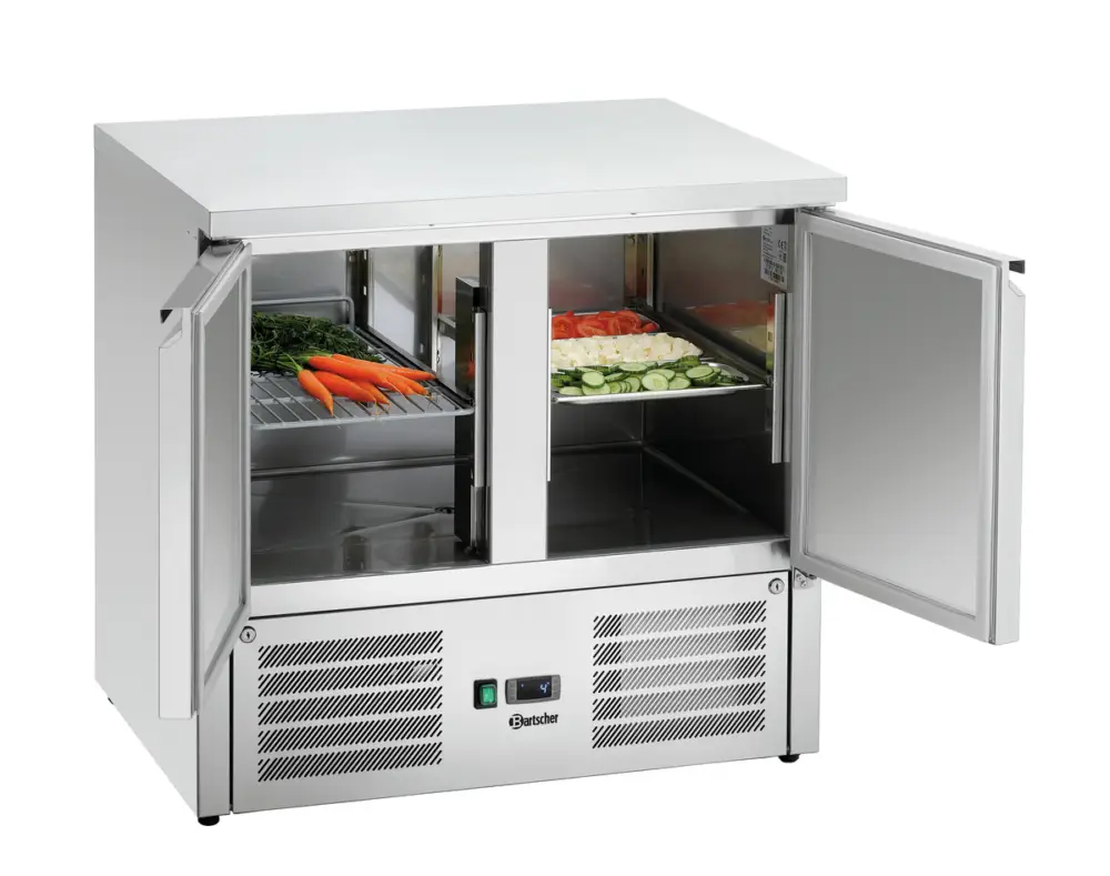 Bartscher Mini-koelwerkbank 900T2 | 260L | 2 Deuren | 0°C/+10°C | Geforceerd | 900x700x880mm Actieprijs