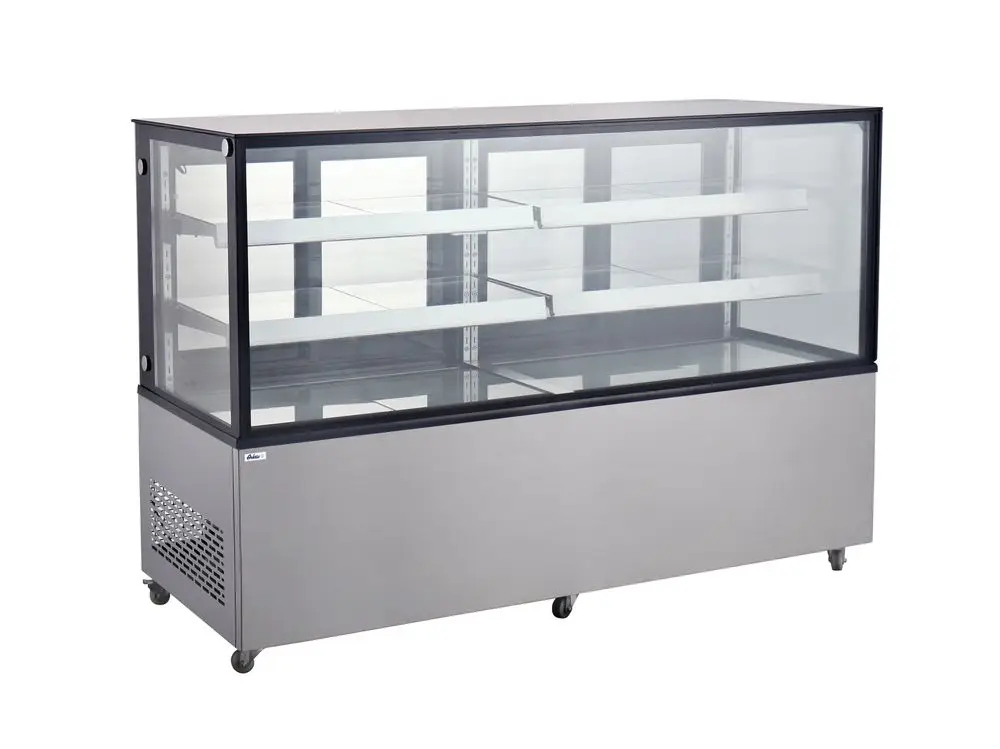 Arktic Koelvitrine | 610L | RVS/Zwart | 0°C/+6°C | Geforceerd | 3 Niveaus | Wielen | 1815x675x1210mm Aanbieding