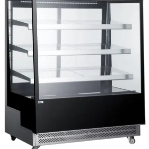 Exclusieve Aanbieding Arktic Koelvitrine | 650L | RVS/Zwart | 0°C/+6°C | Geforceerd | 4 Niveaus | Wielen | 1200x805x1445mm