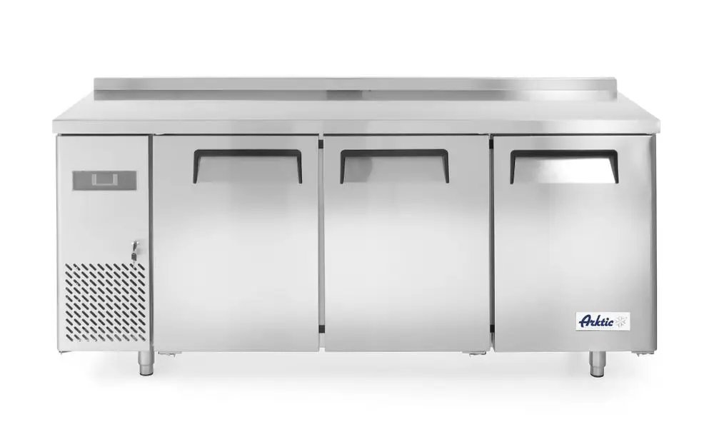 Lage Prijs Arktic Koelwerkbank | KitchenLine | 390L | 3 Deuren | -2°C/+8°C | Geforceerd | Achteropstand | 1800x600x850/890mm