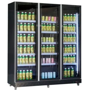 Beperkte Voorraad Combisteel Koelkast | 1173L | Zwart | +2°C/+10°C | Geforceerd | 3 Draaideuren | Wielen | 1680x600x1980mm